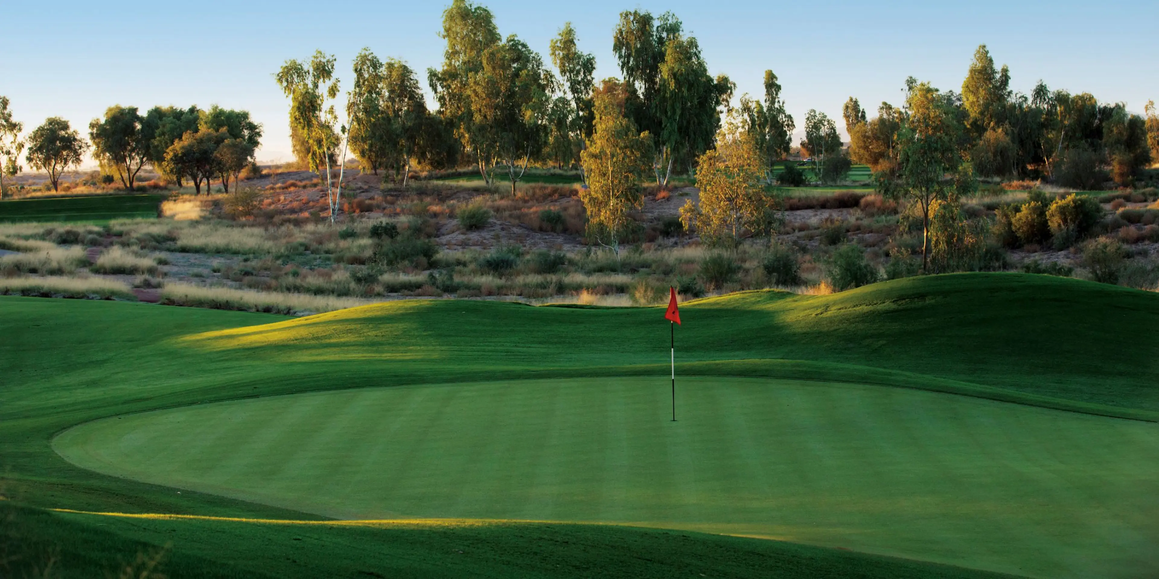 Landscape putting greens and fairway photo of the Ak-Chin Southern Dunes Golf Club golf course