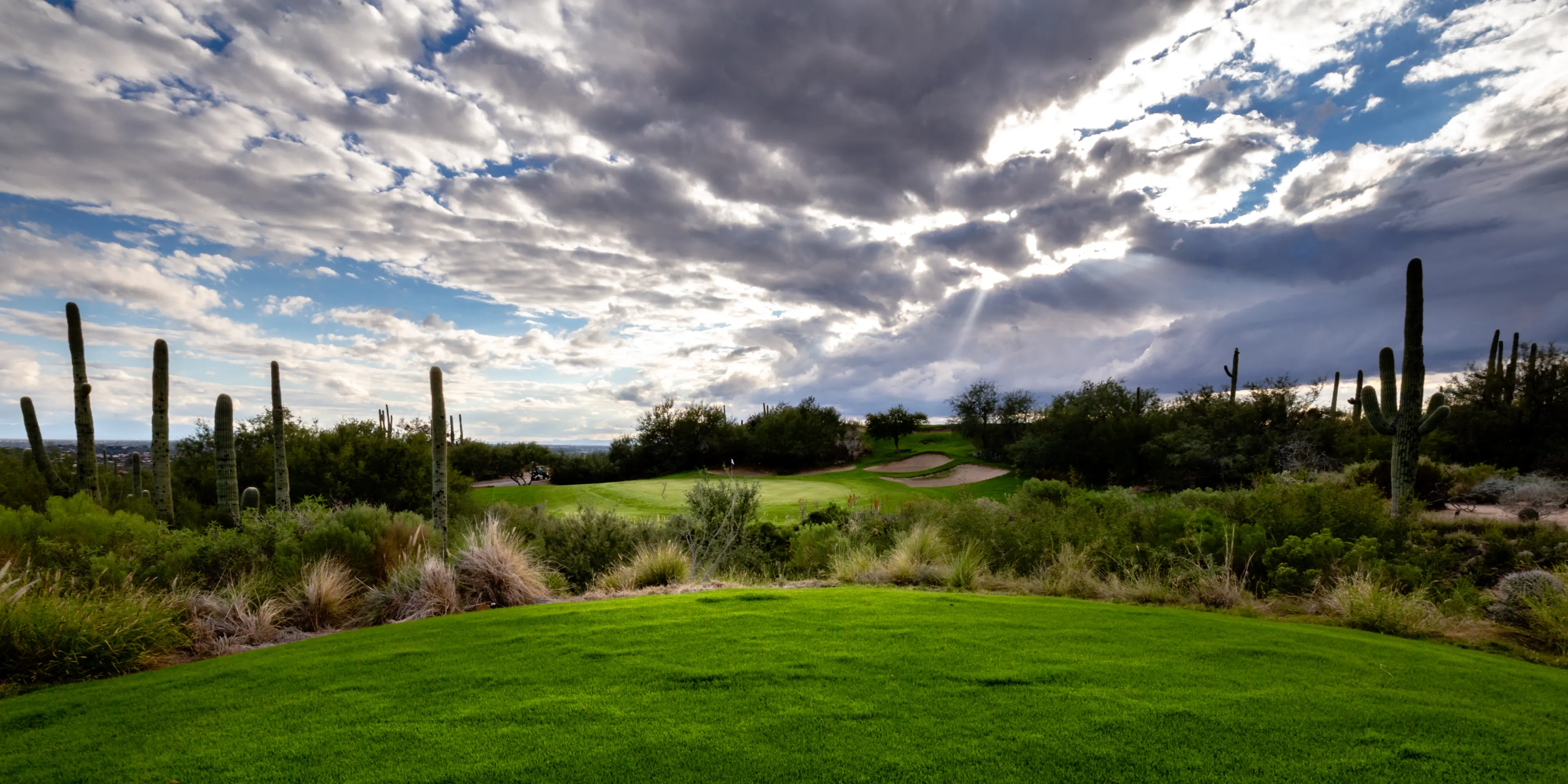 Landscape putting greens and fairway photo of the Arizona National Golf Club golf course