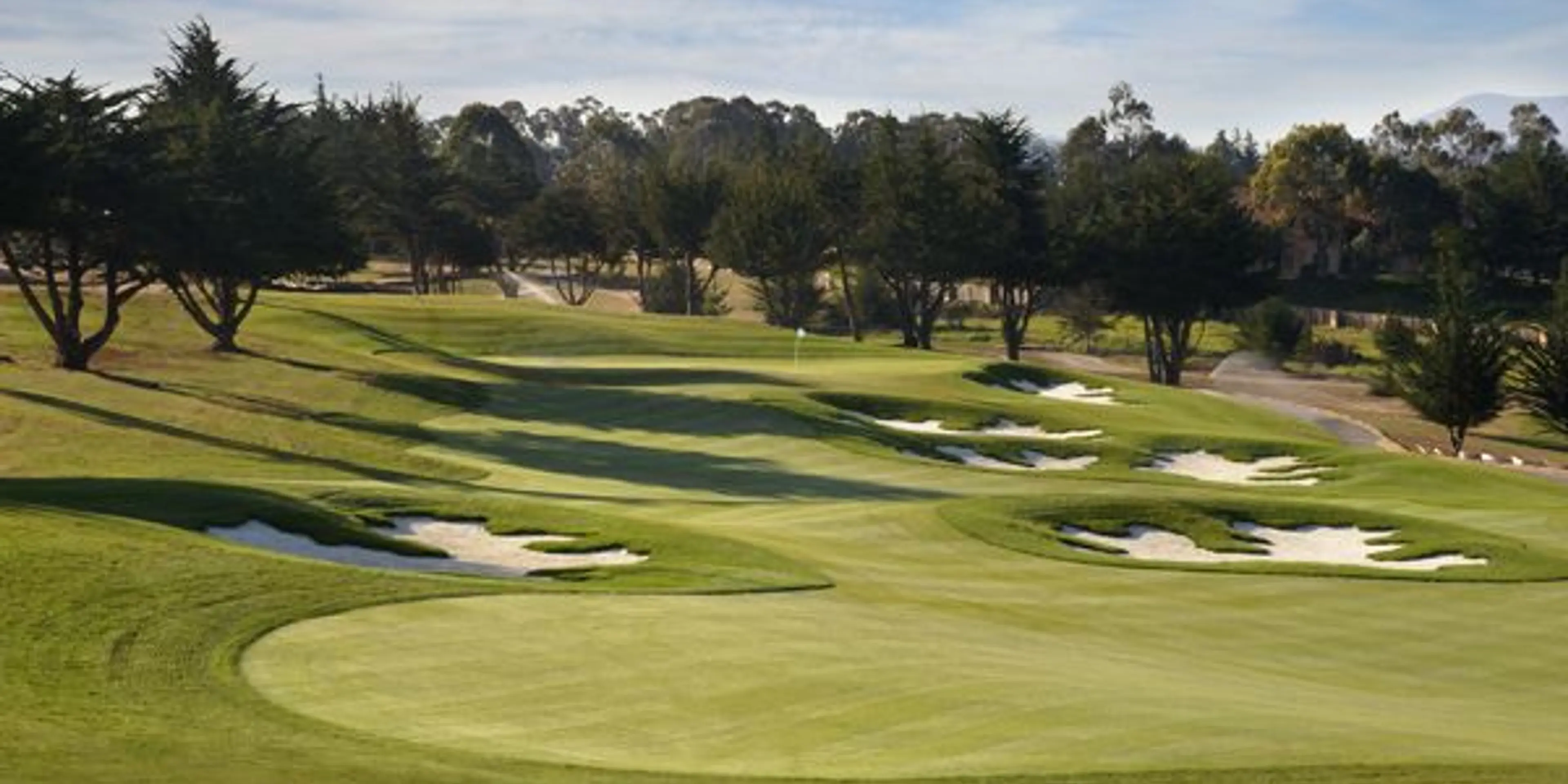 Landscape putting greens and fairway photo of the Bayonet and Black Horse golf course