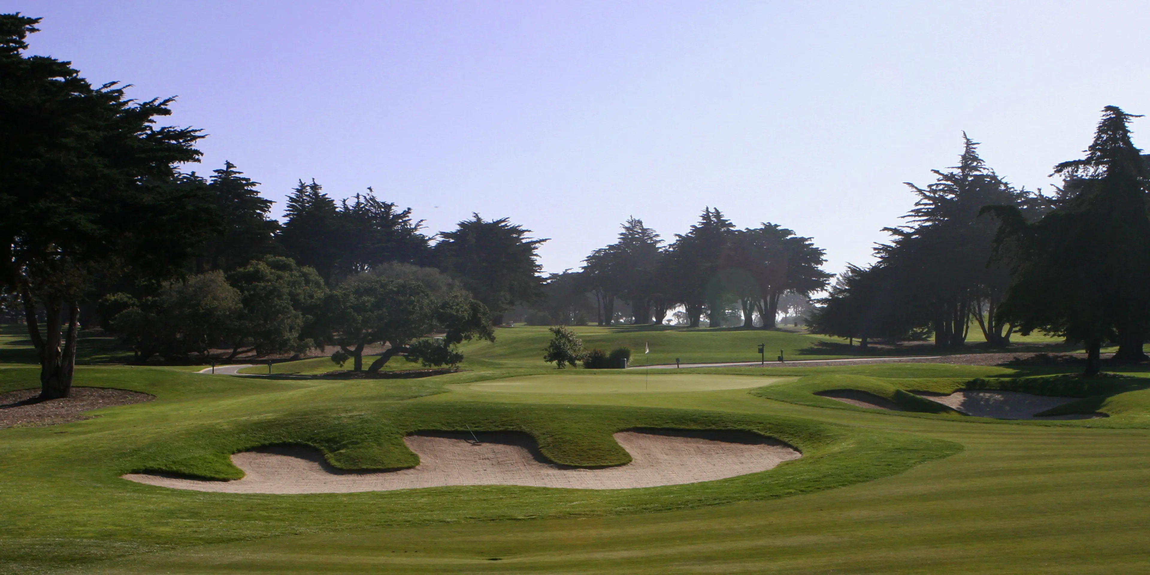 Landscape putting greens and fairway photo of the Bayonet and Black Horse golf course