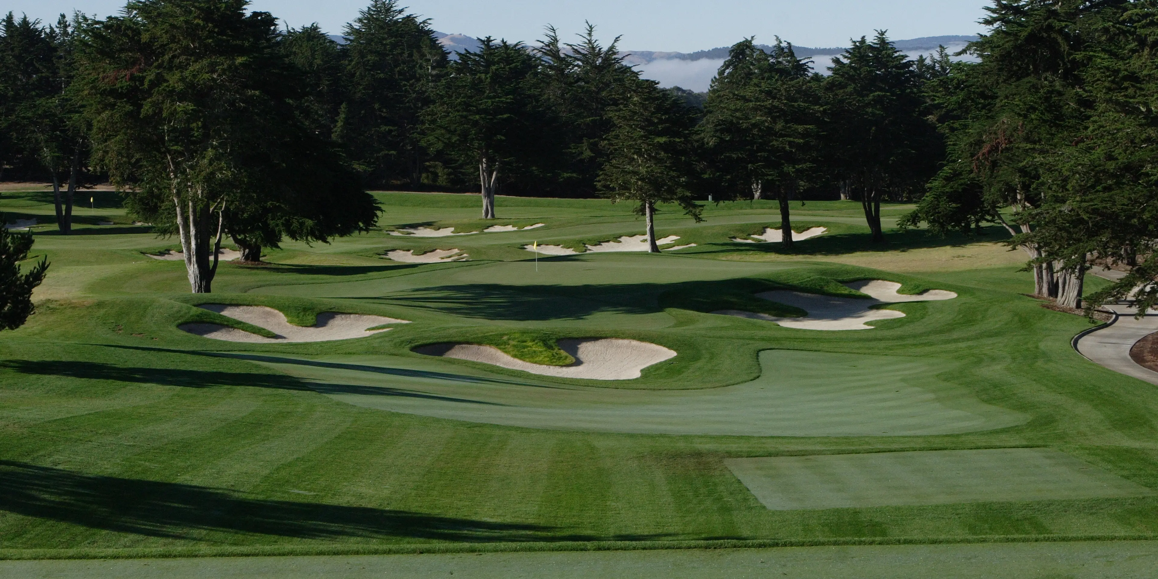 Landscape putting greens and fairway photo of the Bayonet and Black Horse golf course