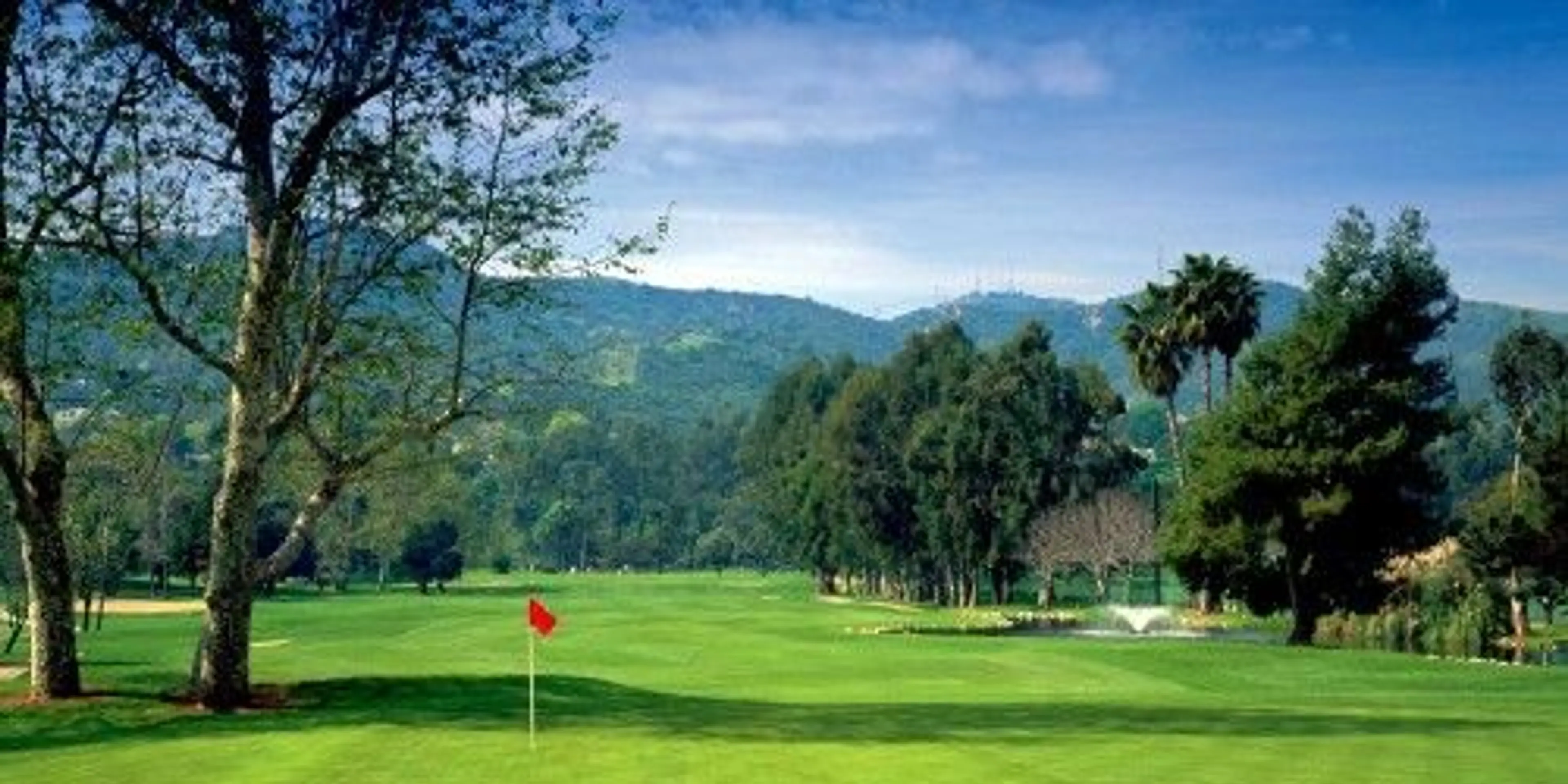 Landscape putting greens and fairway photo of the Brookside at The Rose Bowl golf course