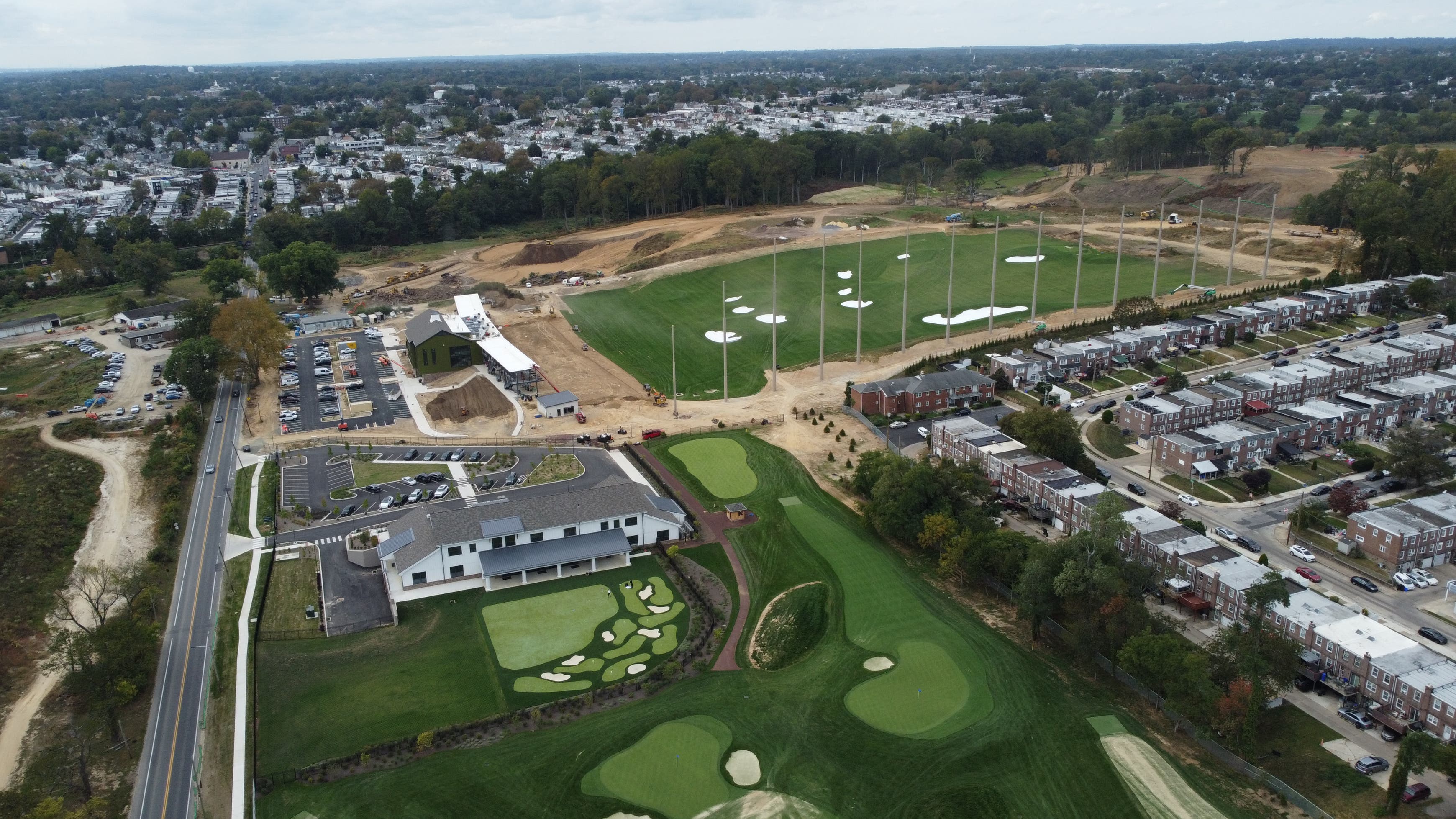Landscape putting greens and fairway photo of the Cobbs Creek Golf Campus golf course