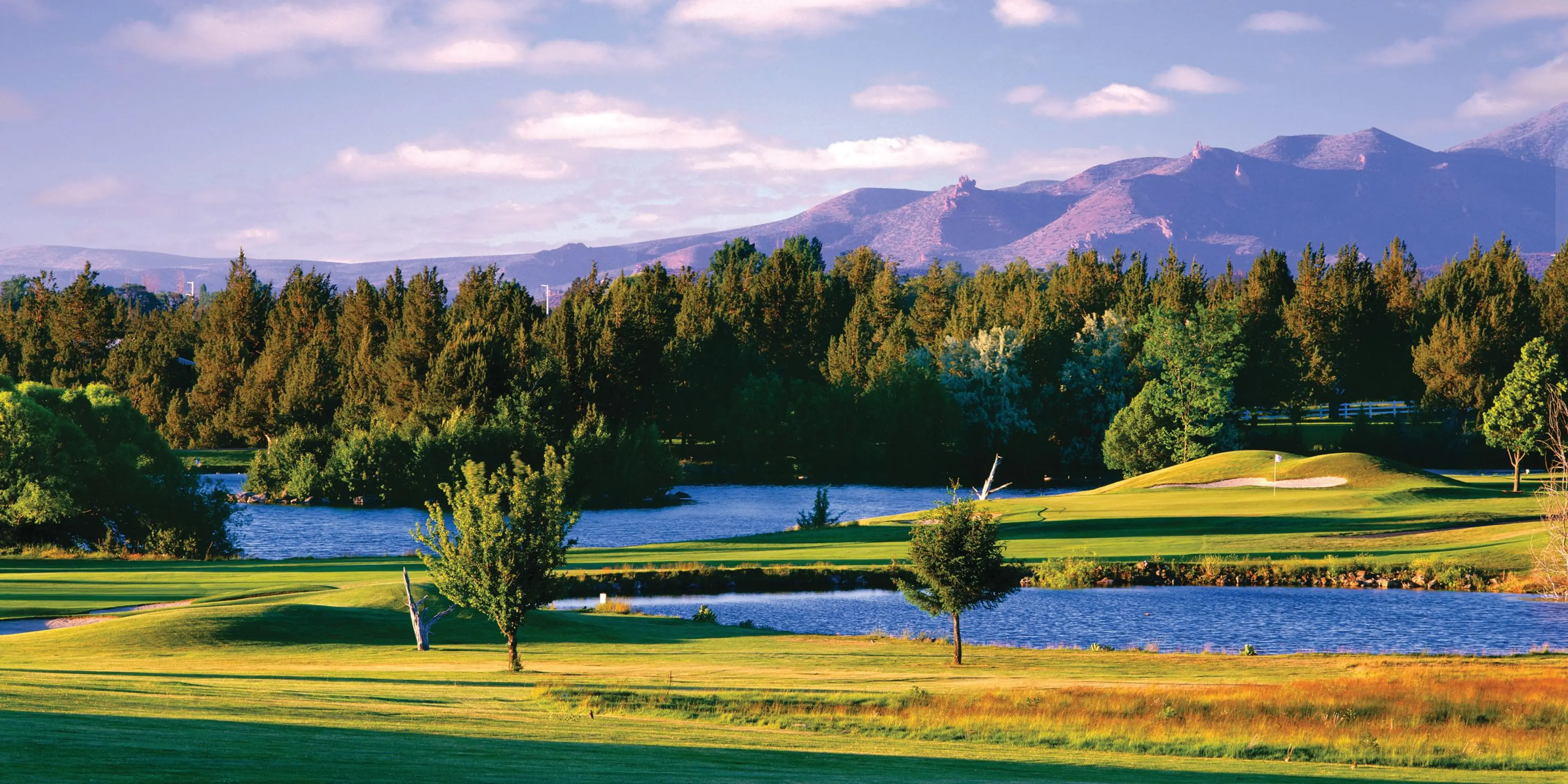 Landscape putting greens and fairway photo of the Eagle Crest Resort golf course