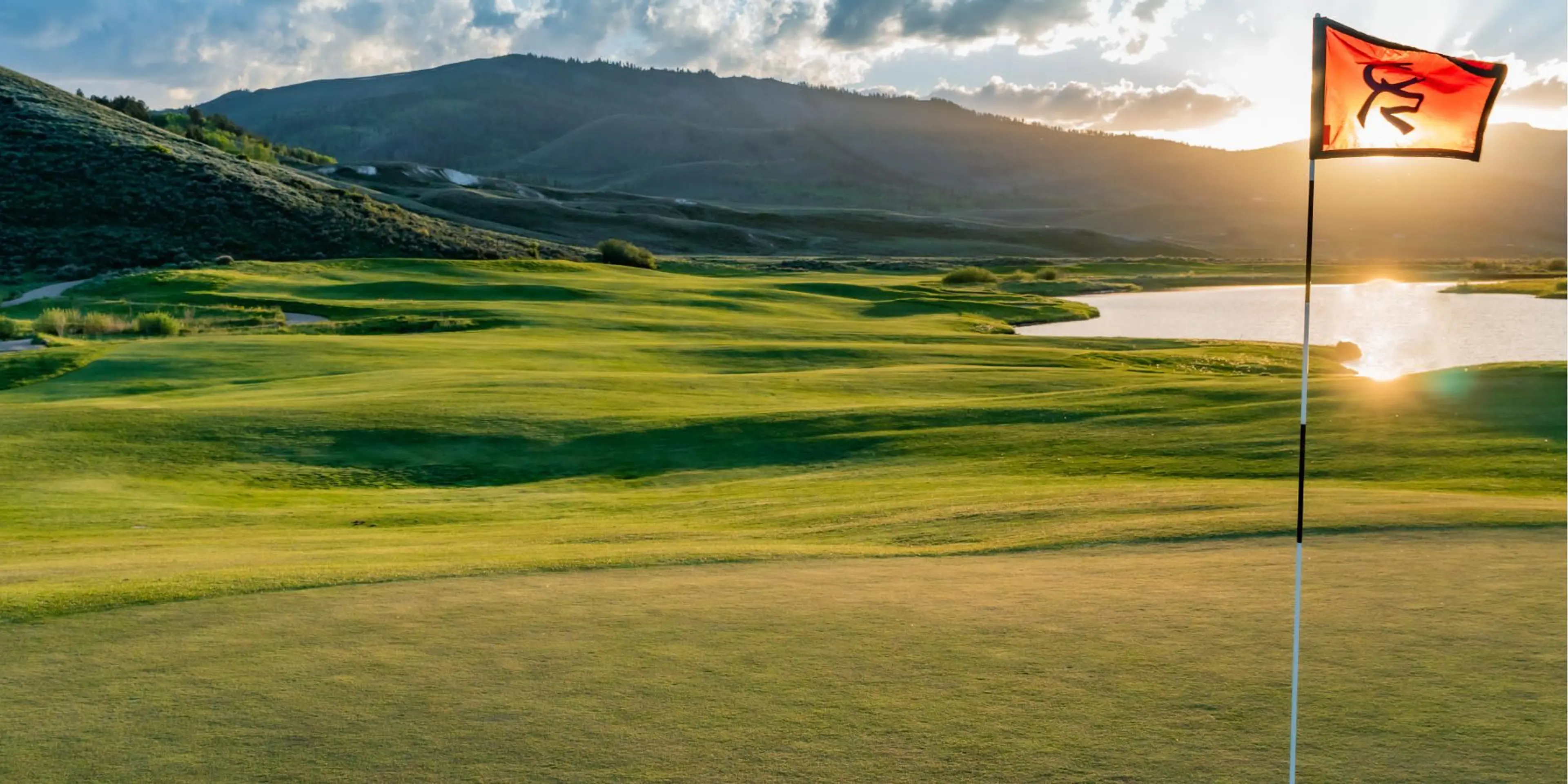 Landscape putting greens and fairway photo of the Grand Elk Golf Club golf course