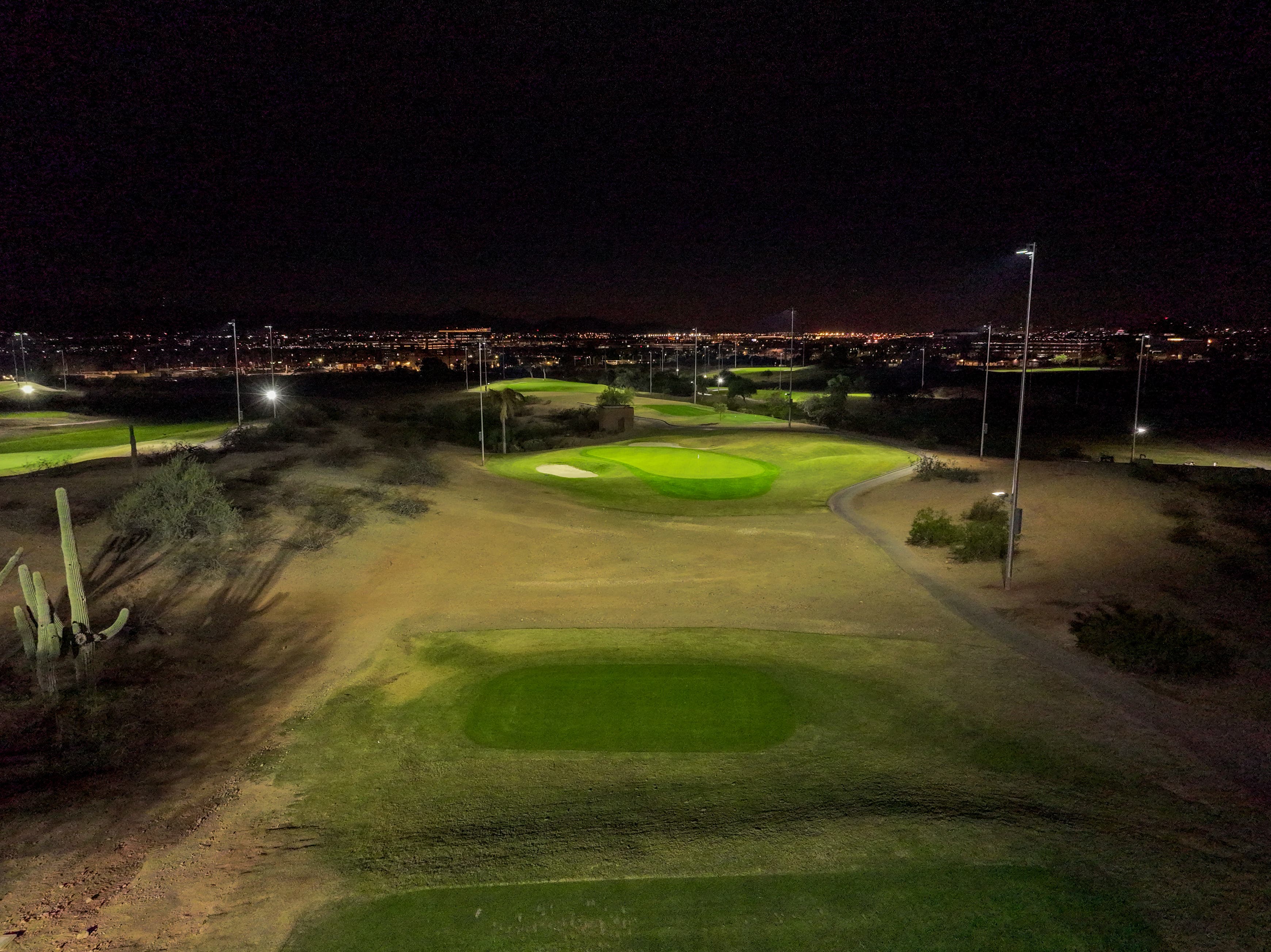 Landscape putting greens and fairway photo of the Grass Clippings Rolling Hills golf course