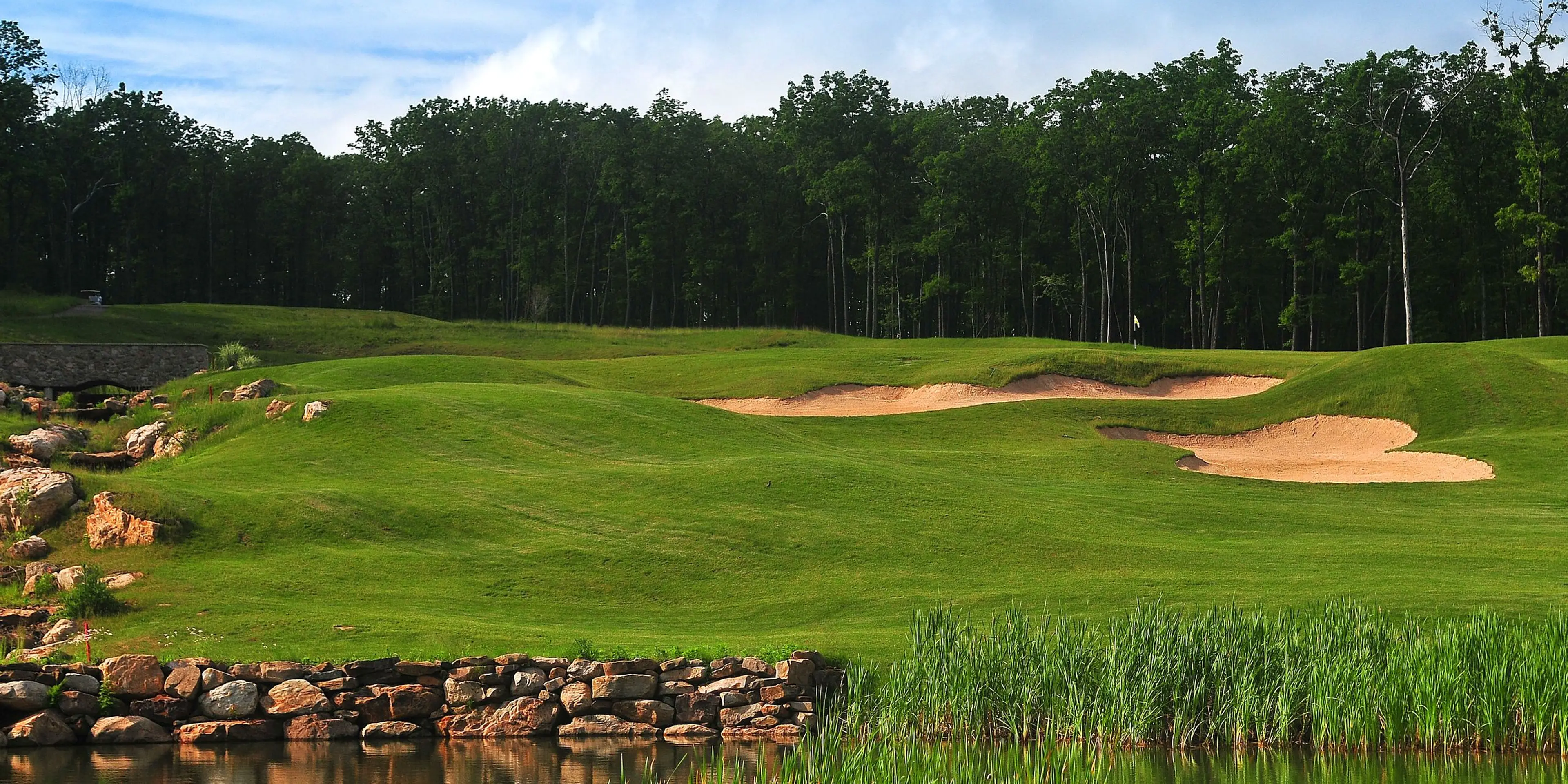 Landscape putting greens and fairway photo of the Jack Frost National Golf Club golf course