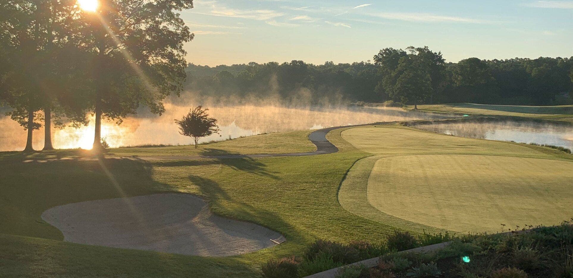 Landscape putting greens and fairway photo of the Lake Monticello Golf Course golf course
