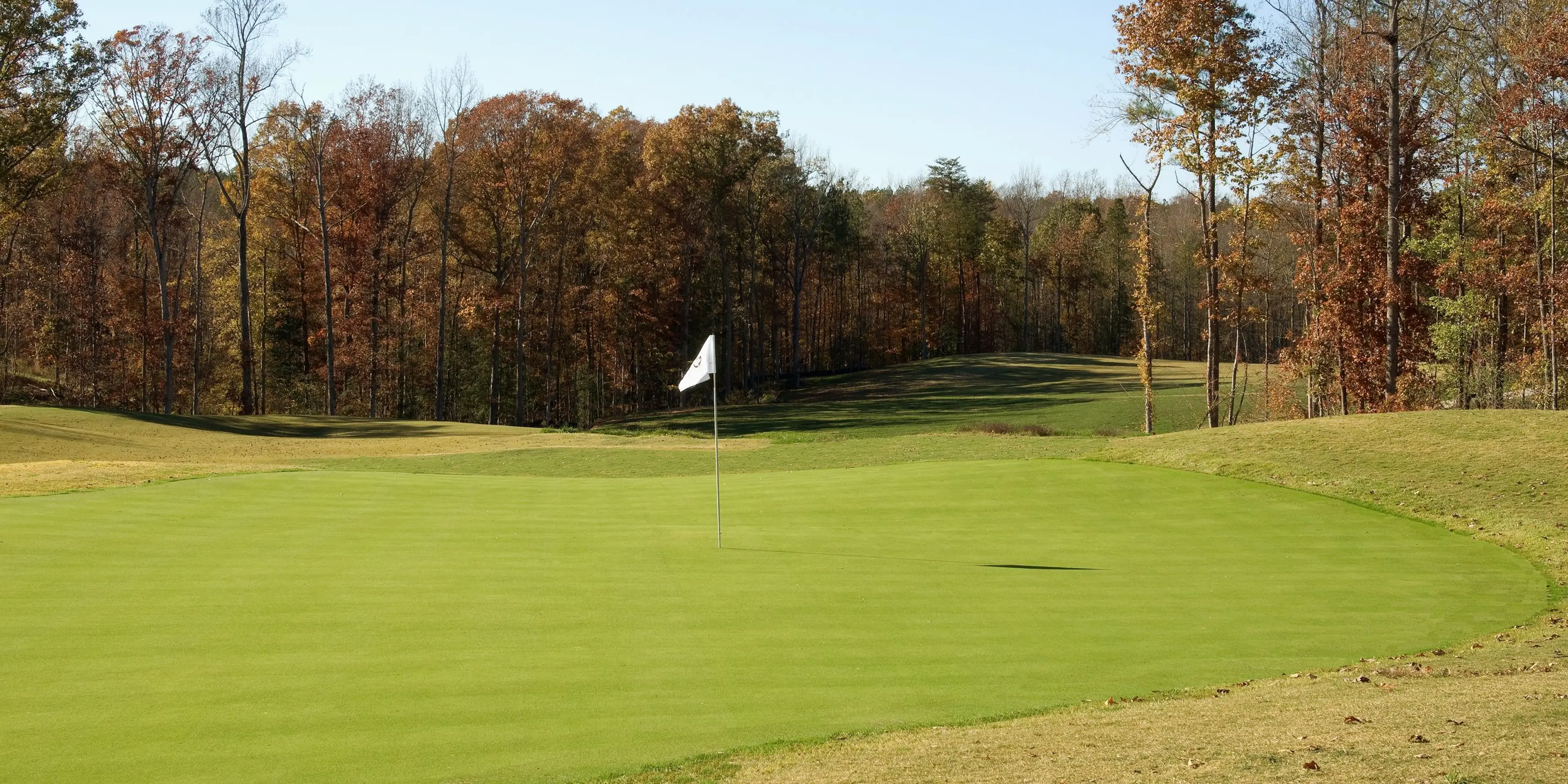 Landscape putting greens and fairway photo of the Magnolia Green Golf Club golf course