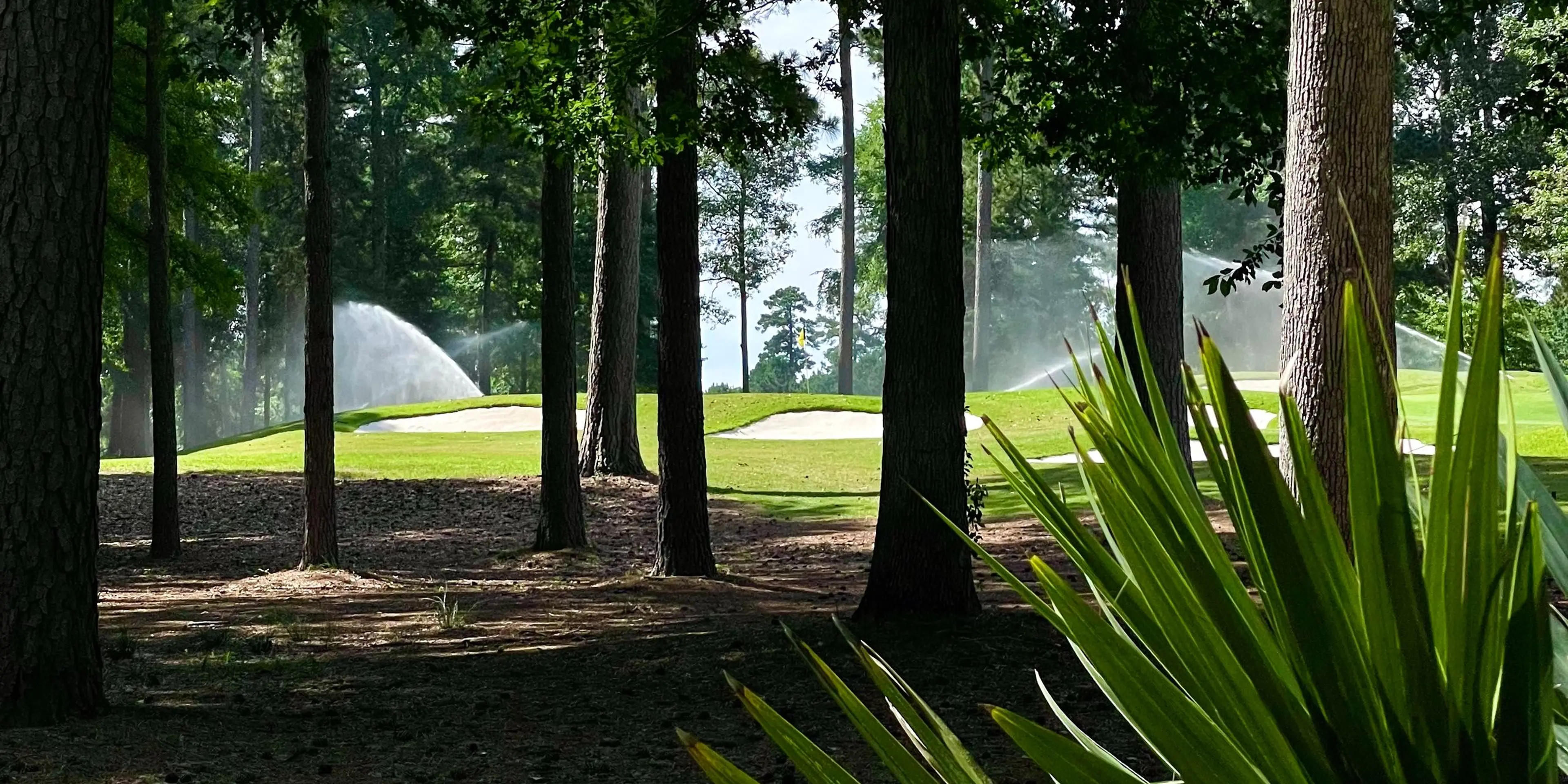 Landscape putting greens and fairway photo of the Mystic Creek Golf Club golf course