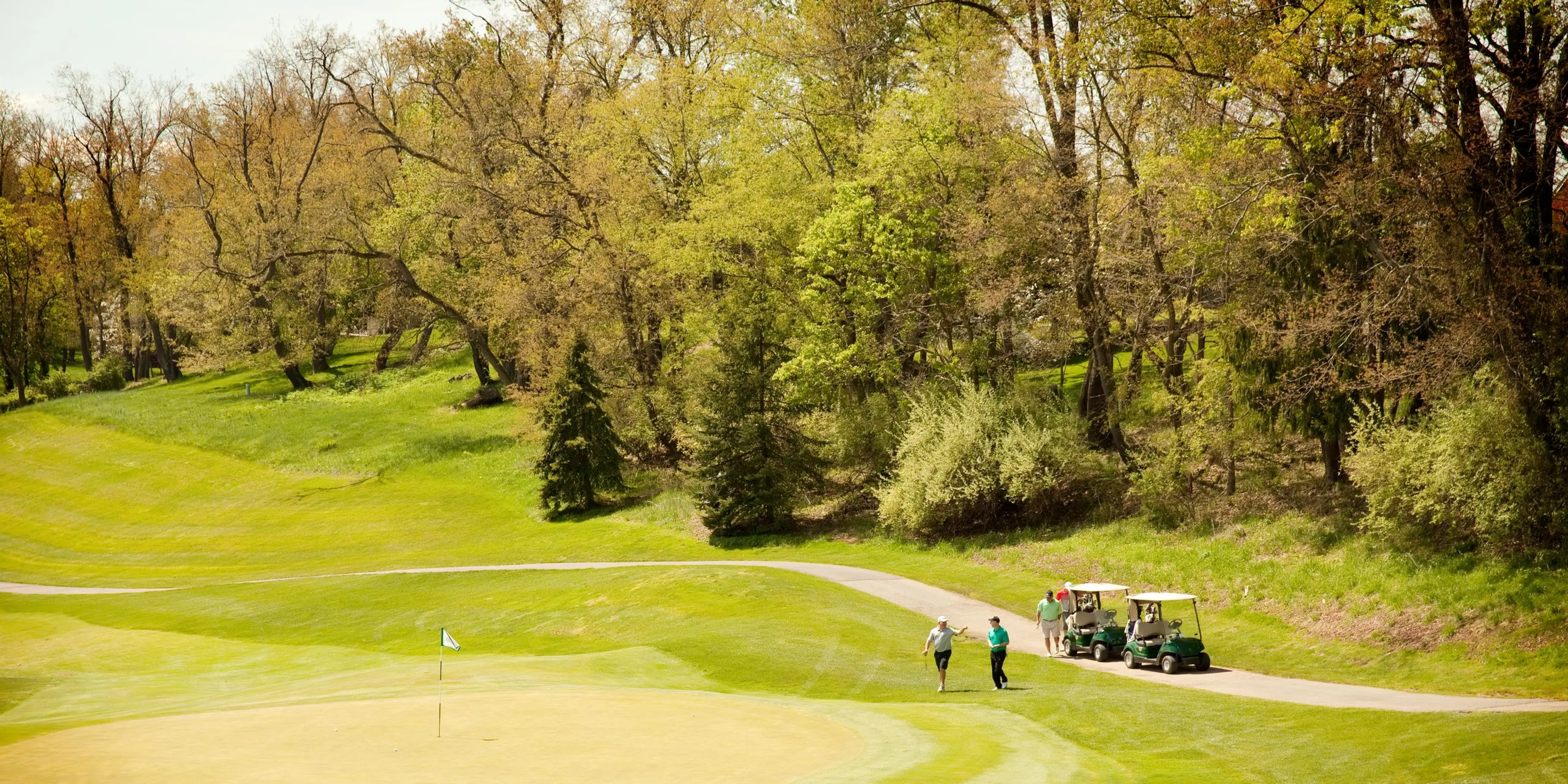 Landscape putting greens and fairway photo of the Oglebay Golf Courses golf course