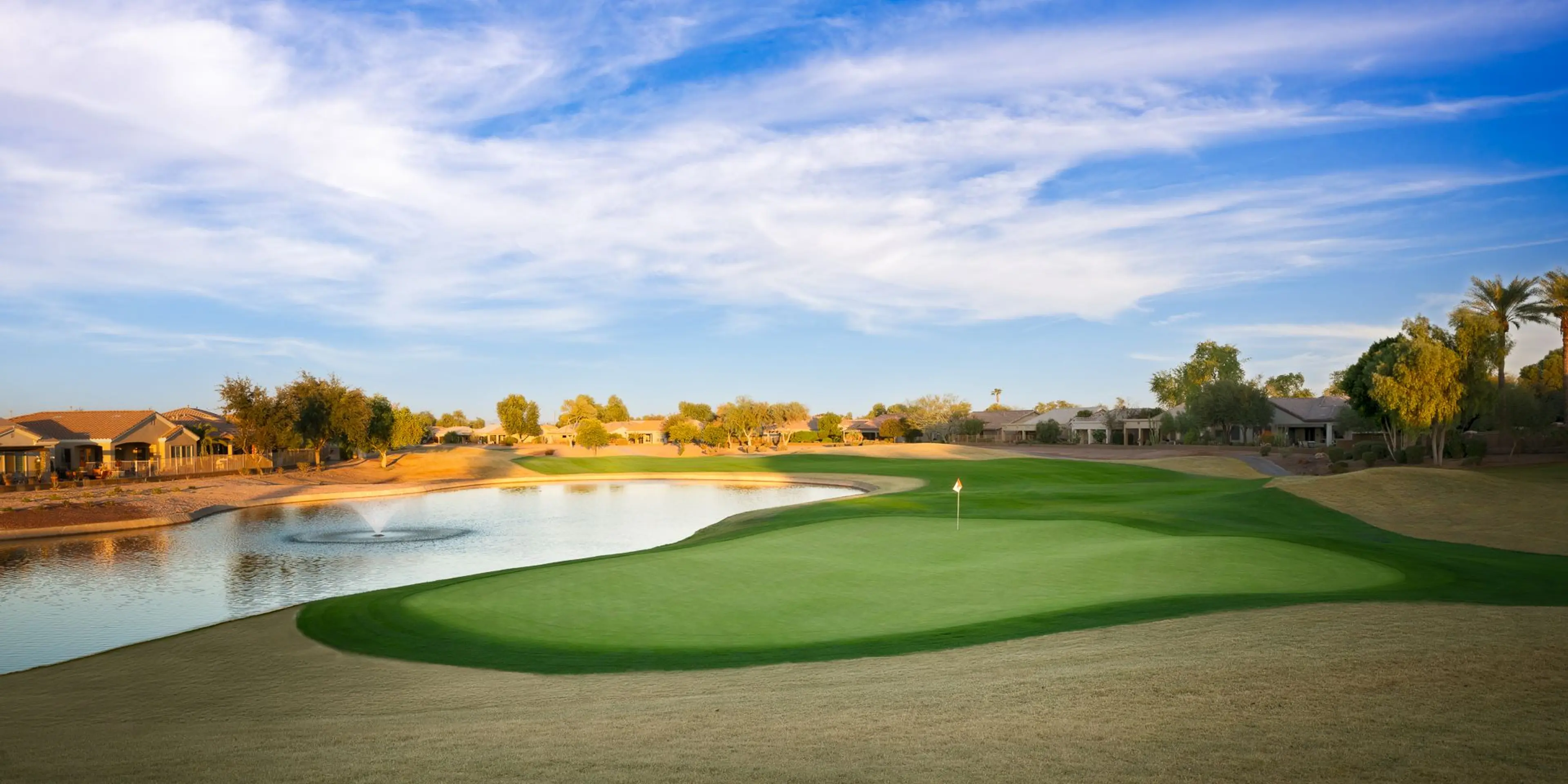 Landscape putting greens and fairway photo of the Power Ranch Golf Club golf course