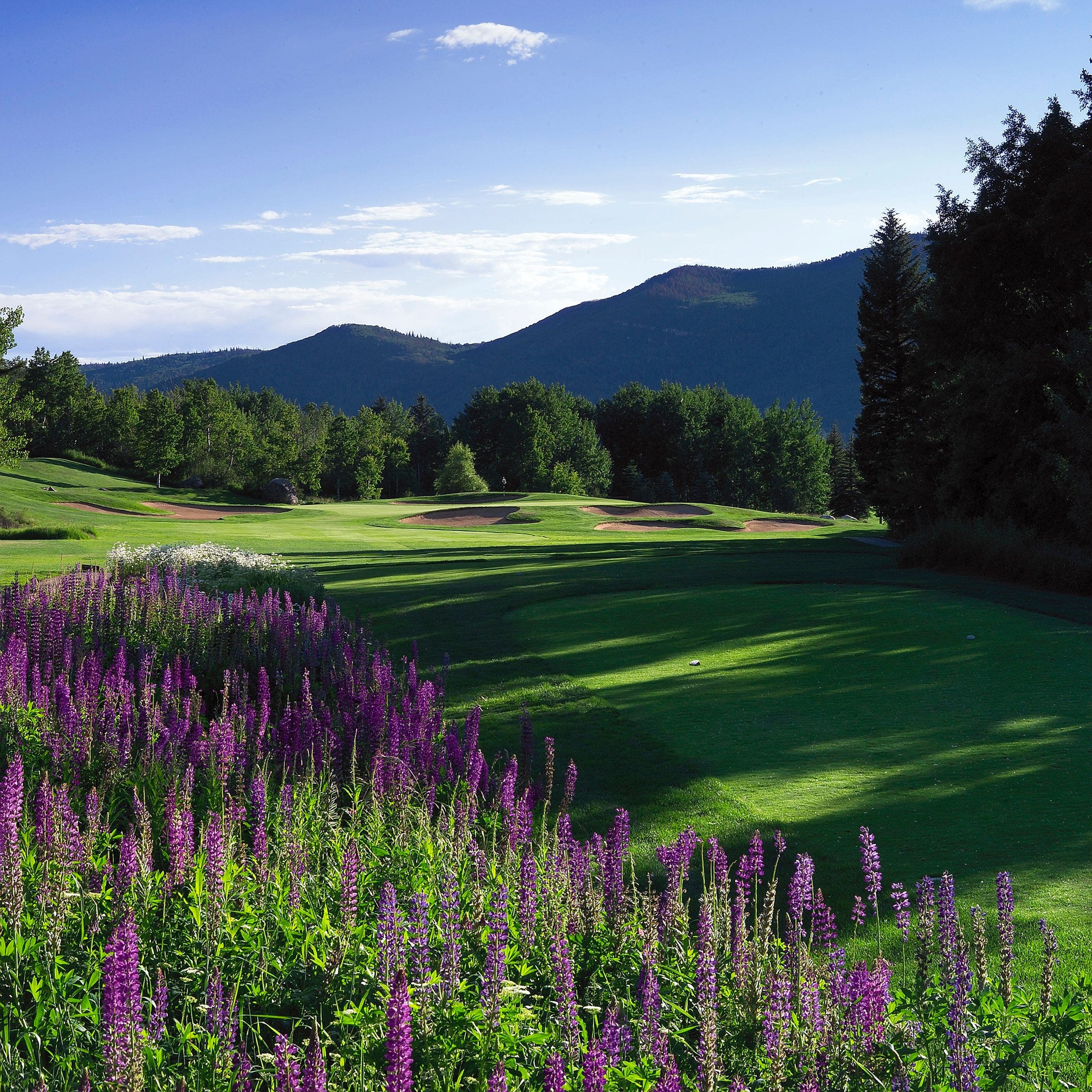 Landscape putting greens and fairway photo of the Rollingstone Ranch Golf Club golf course