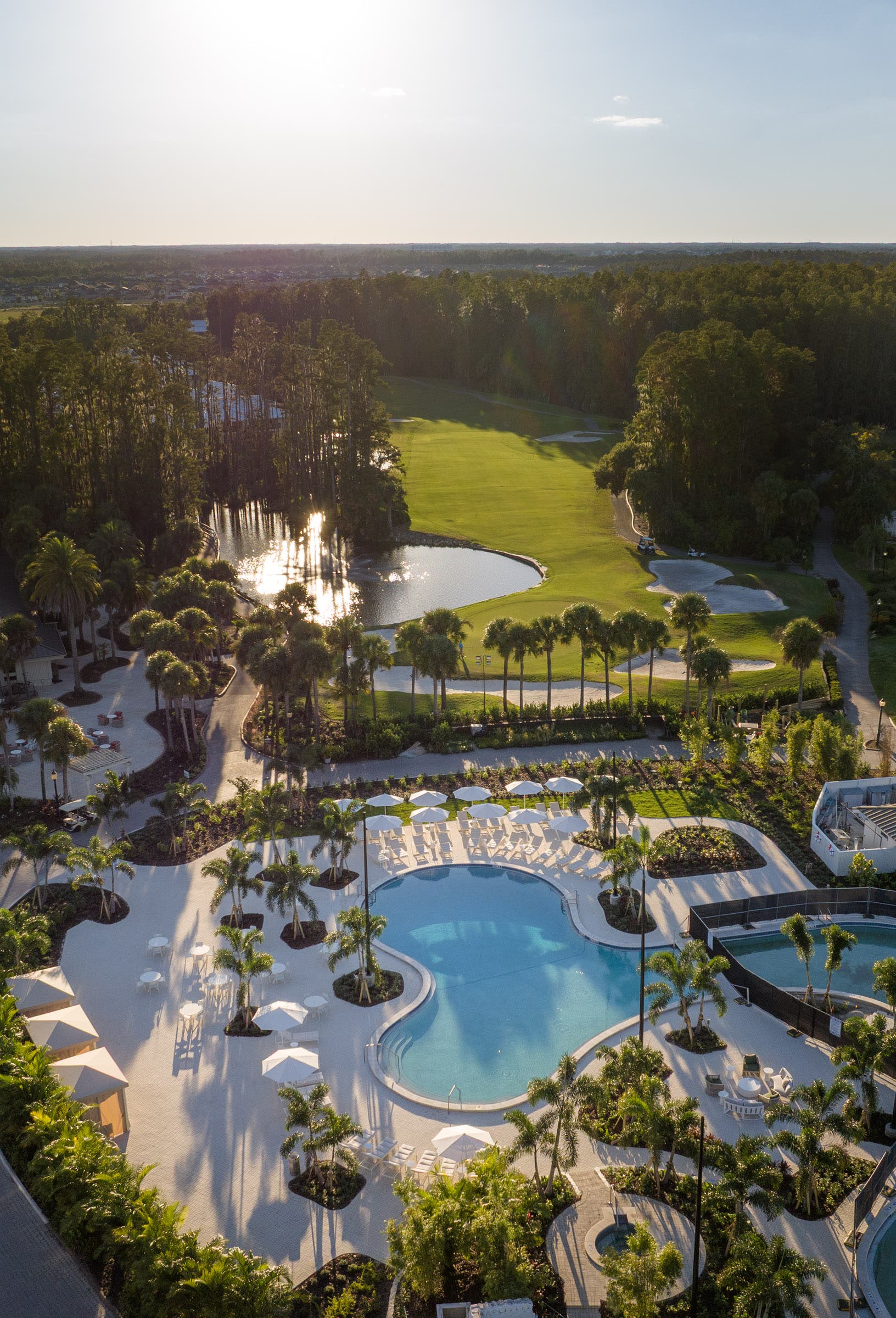 Landscape putting greens and fairway photo of the Saddlebrook Golf & Tennis Resort golf course