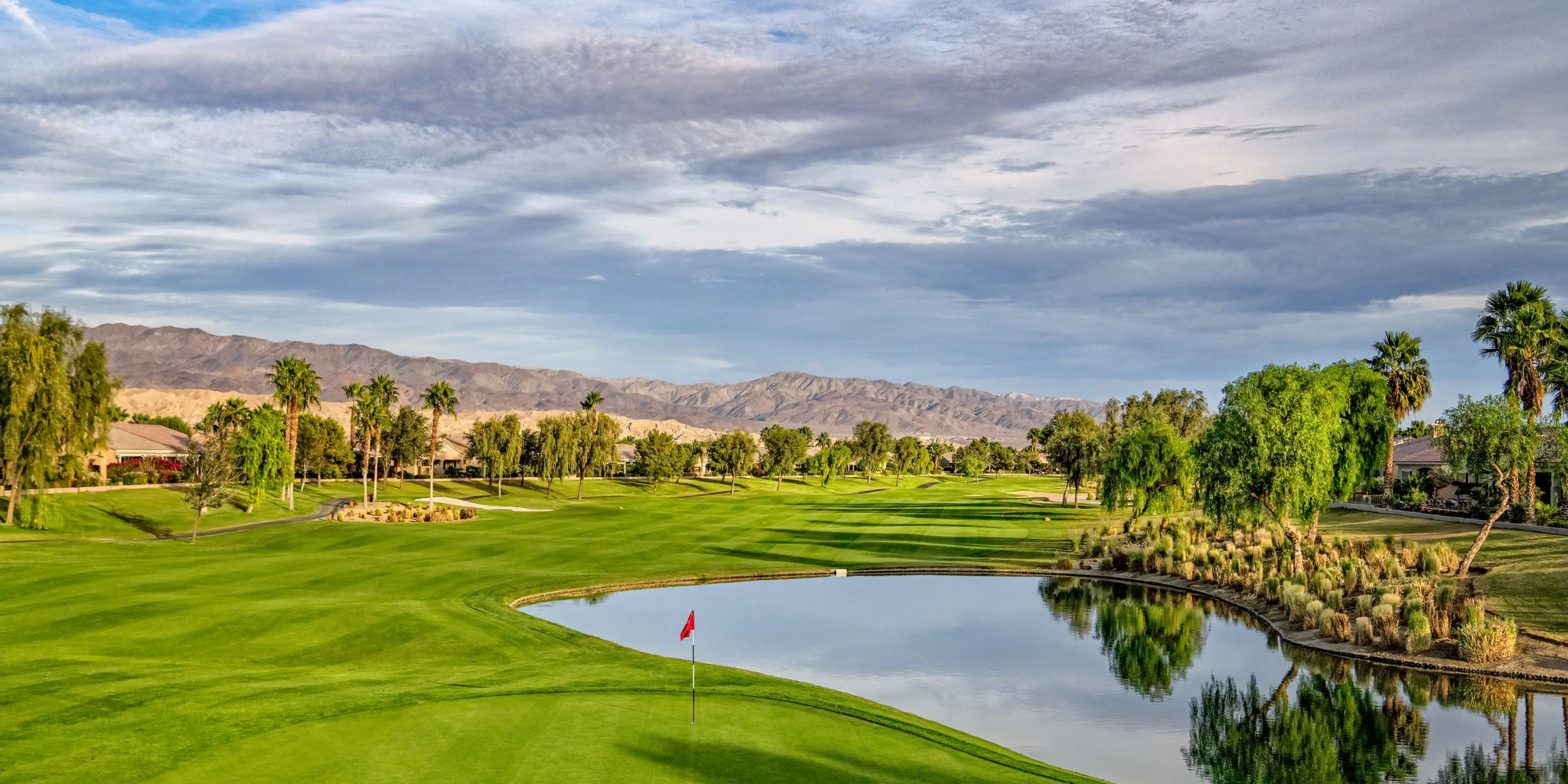 Landscape putting greens and fairway photo of the Shadow Hills Golf Club golf course