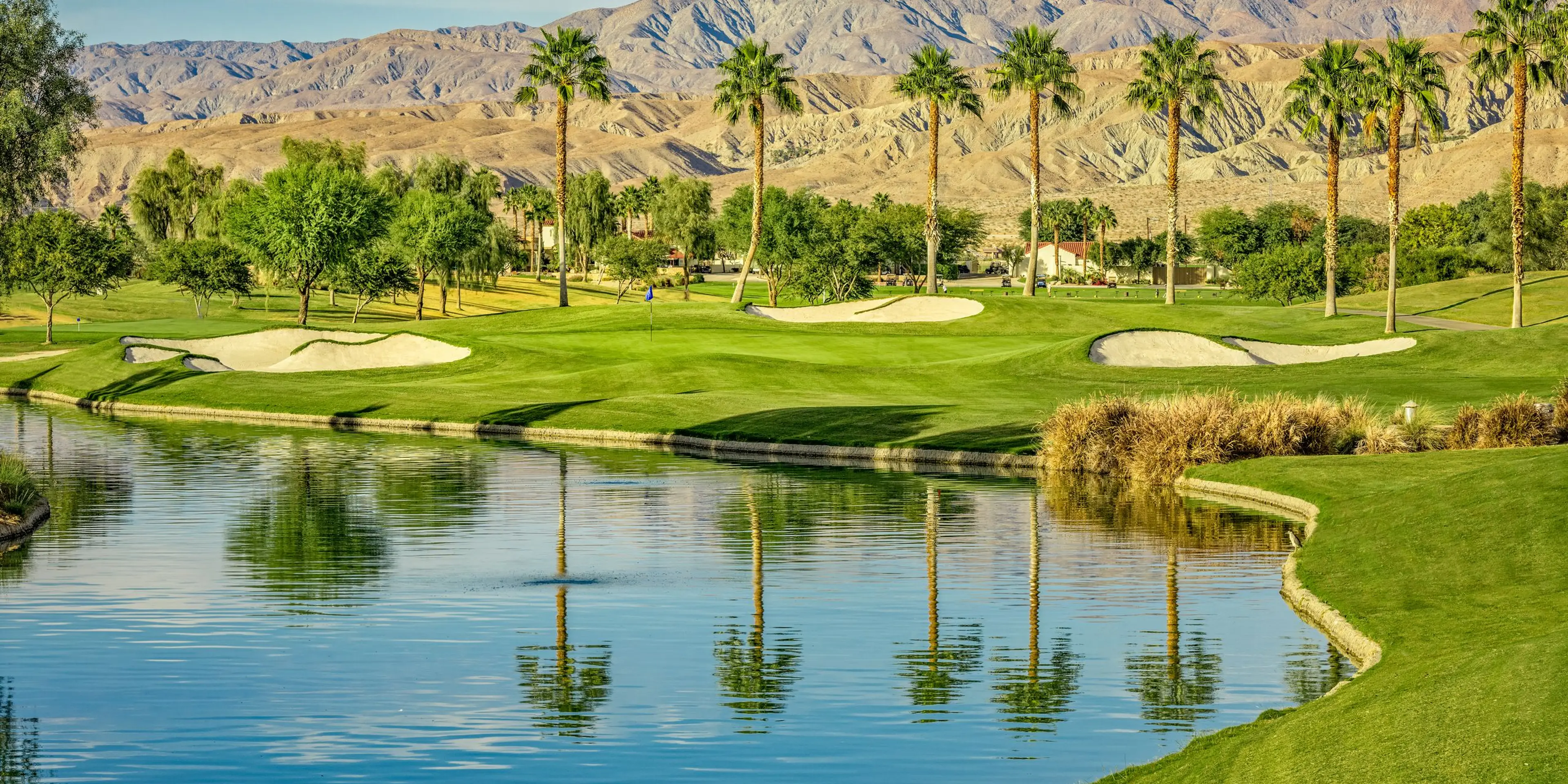 Landscape putting greens and fairway photo of the Shadow Hills Golf Club golf course