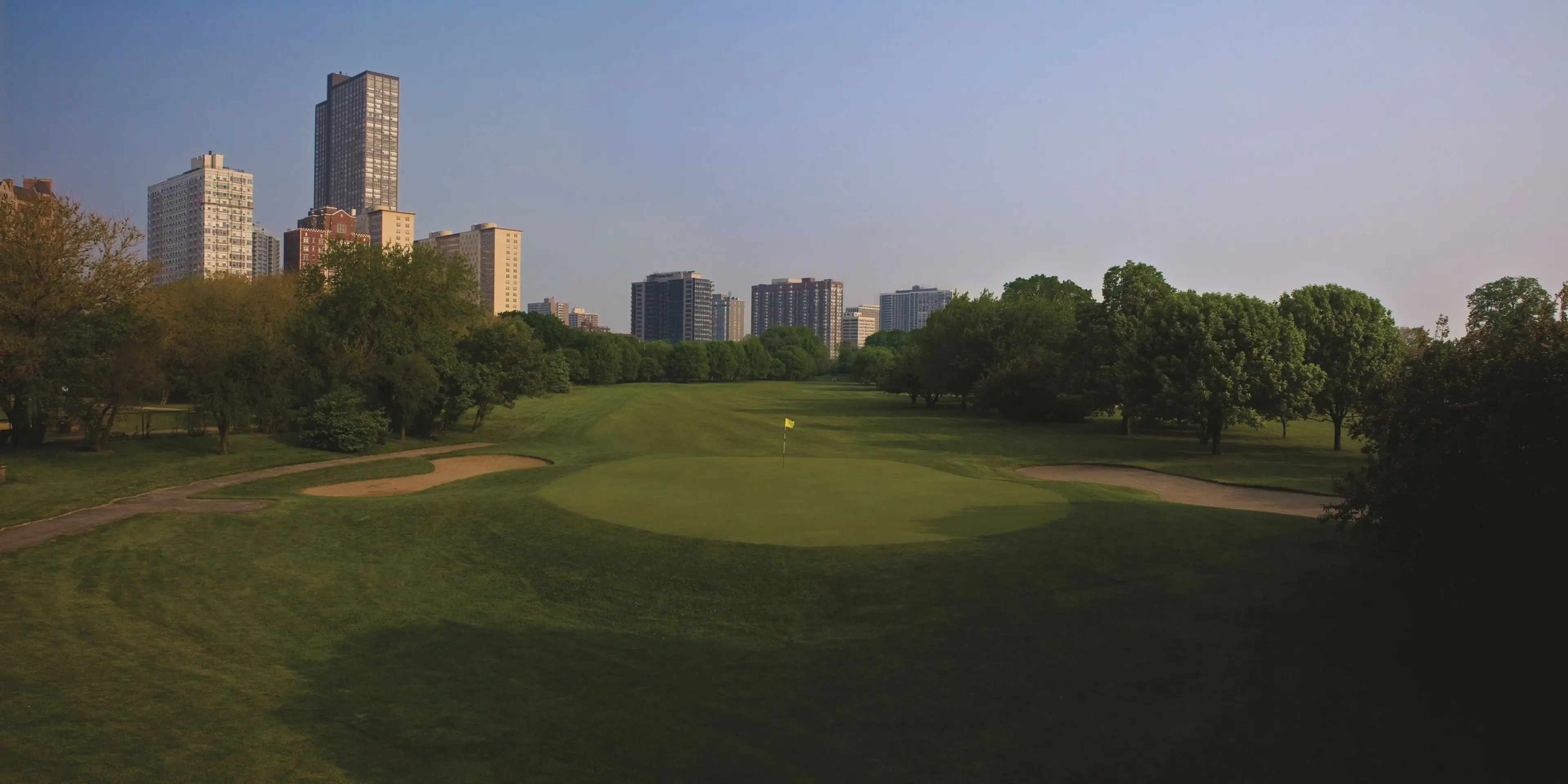 Landscape putting greens and fairway photo of the Sydney R. Marovitz Golf Course golf course