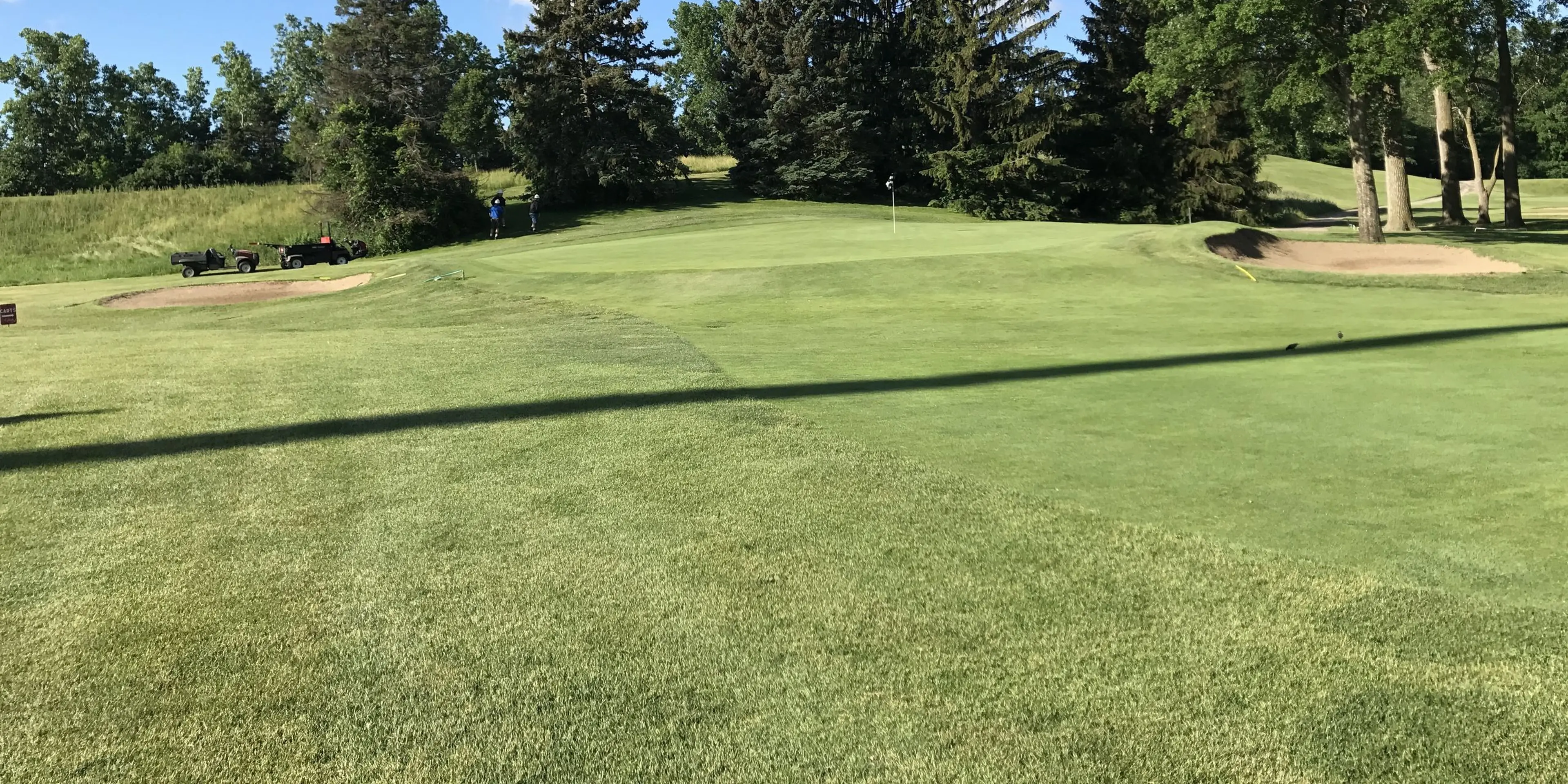 Landscape putting greens and fairway photo of the Sylvan Glen Golf Course golf course