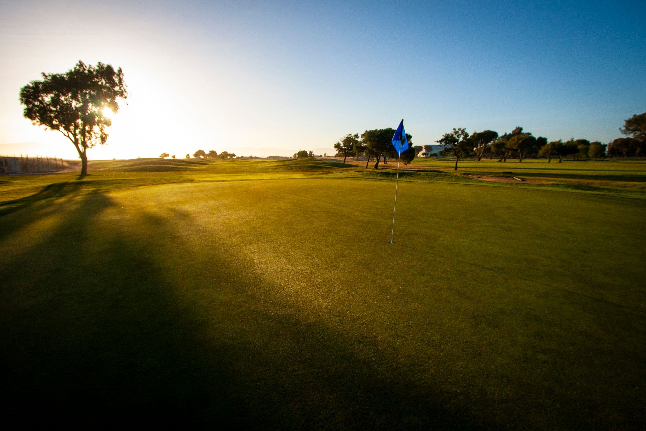 Landscape putting greens and fairway photo of the The Golf Club at Moffett Field golf course