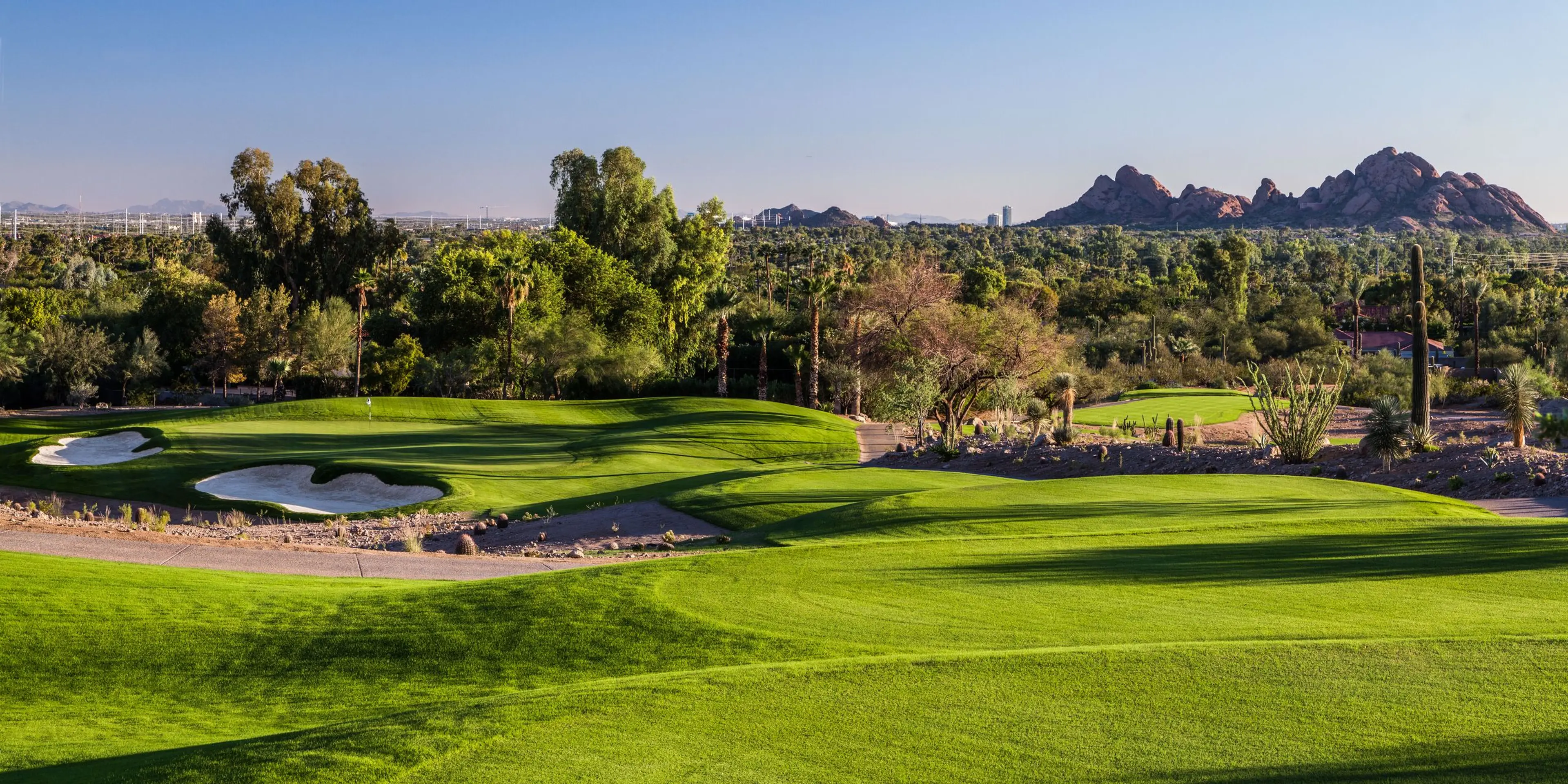 Landscape putting greens and fairway photo of the The Phoenician golf course