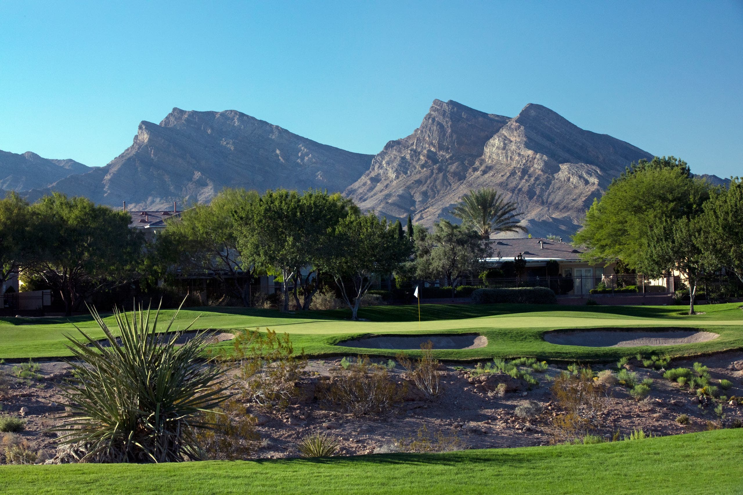 Landscape putting greens and fairway photo of the TPC Las Vegas golf course
