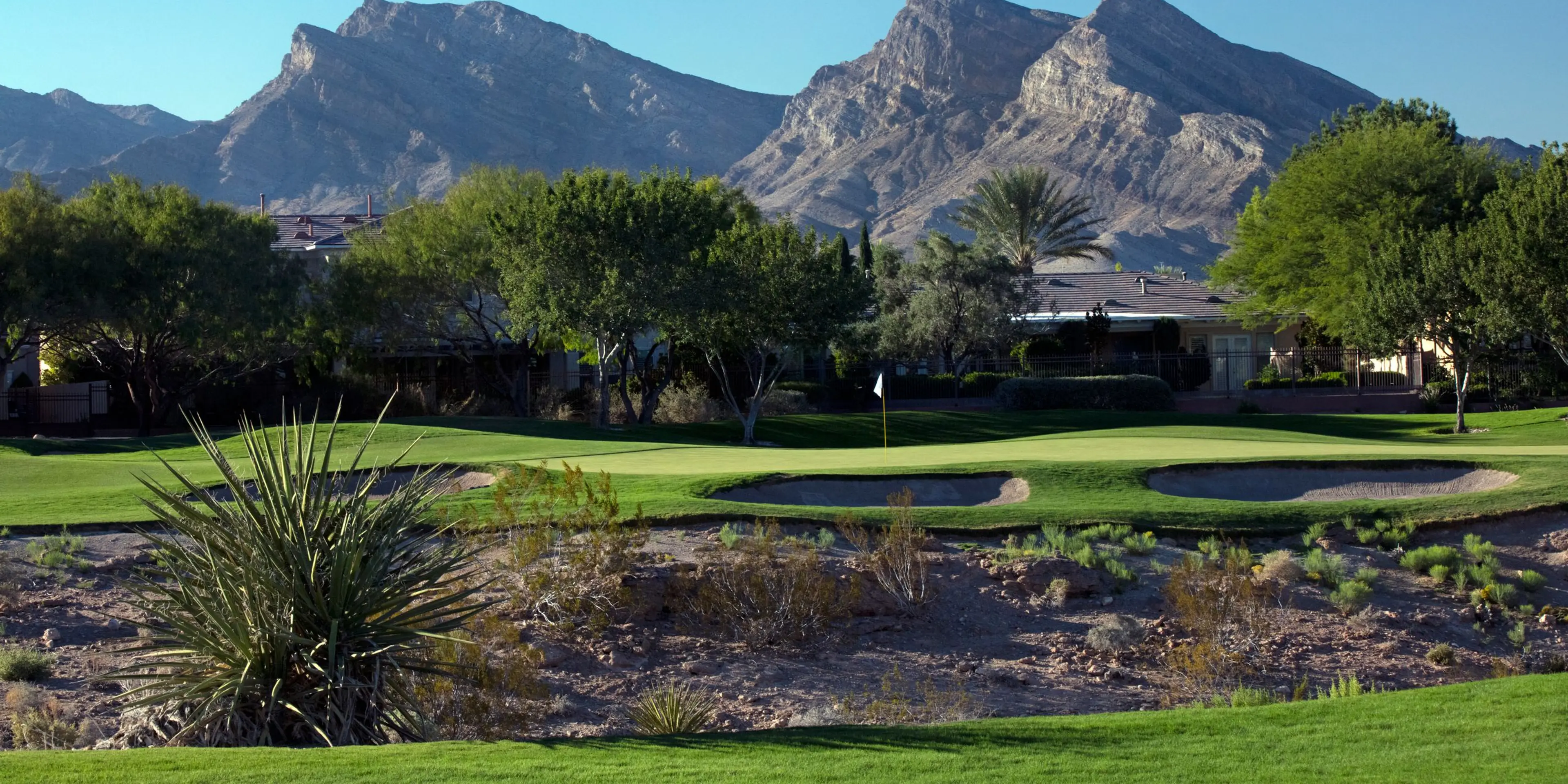 Landscape putting greens and fairway photo of the TPC Las Vegas golf course