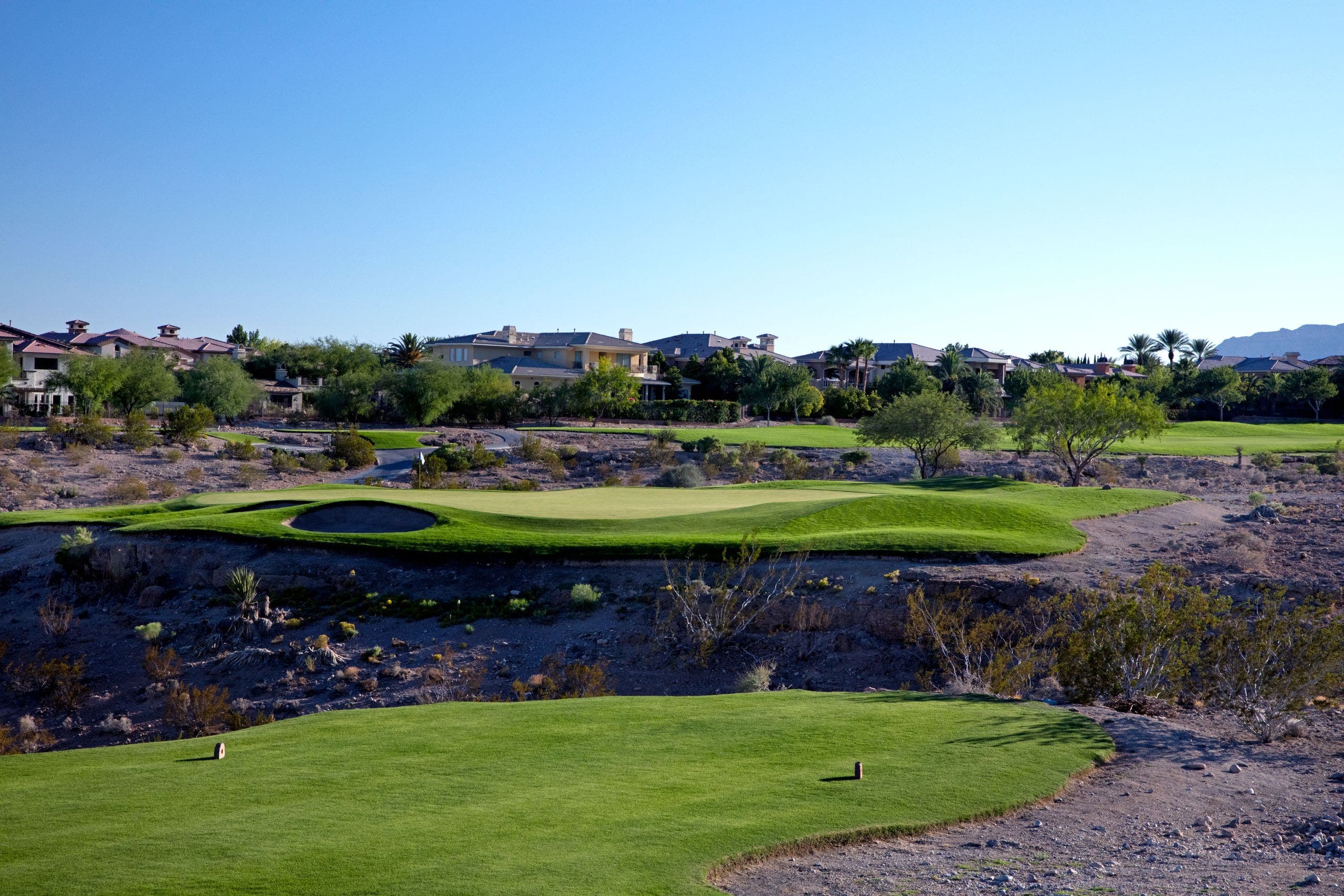 Landscape putting greens and fairway photo of the TPC Las Vegas golf course