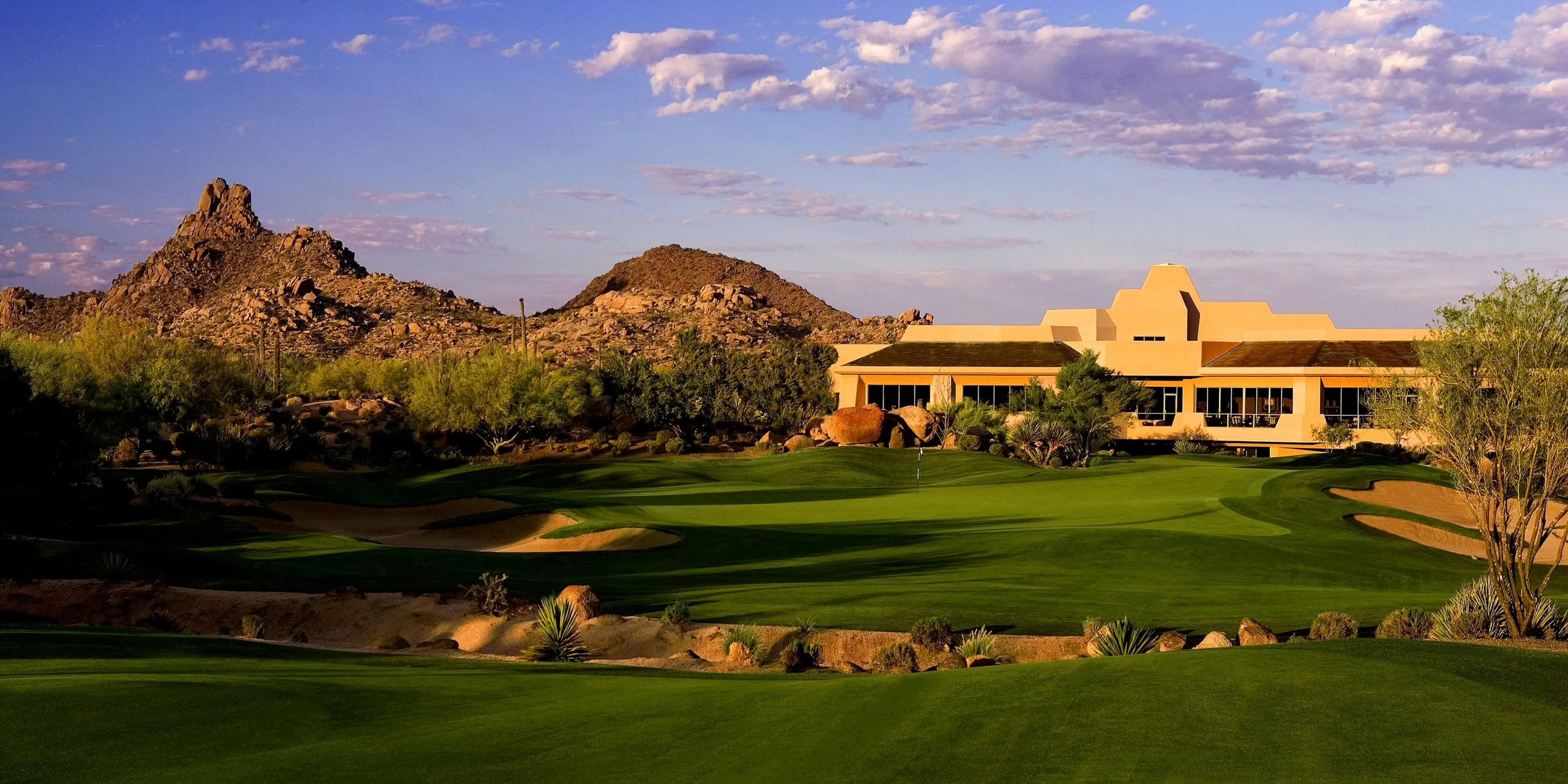 Landscape putting greens and fairway photo of the Troon North Golf Club golf course